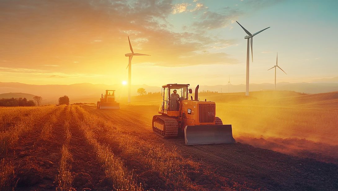 Auf der Baustelle für einen Windpark